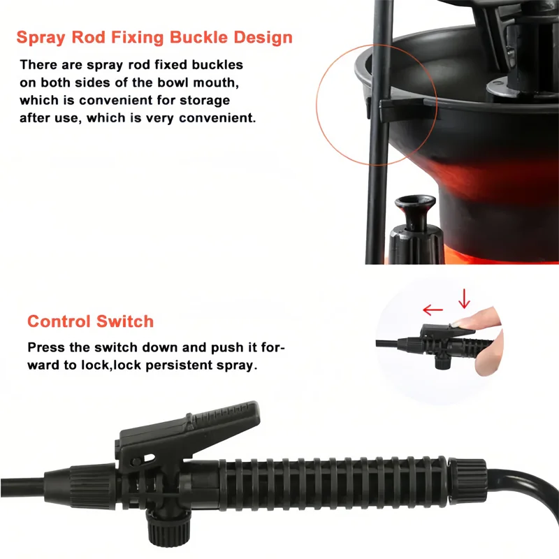 Spruzzatore A Pressione TecTake 5 Litri Con Lancia - Per Giardinaggio E Irrorazione - Foto 5