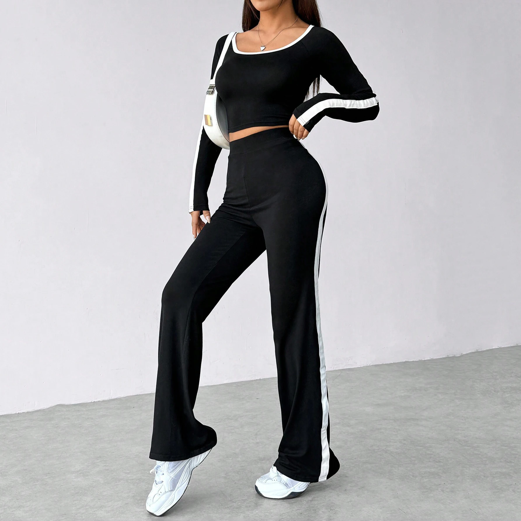 European and American Minimalist Fashion Set 2025 Spring and Autumn New Versatile Commuting Two Piece Set 5