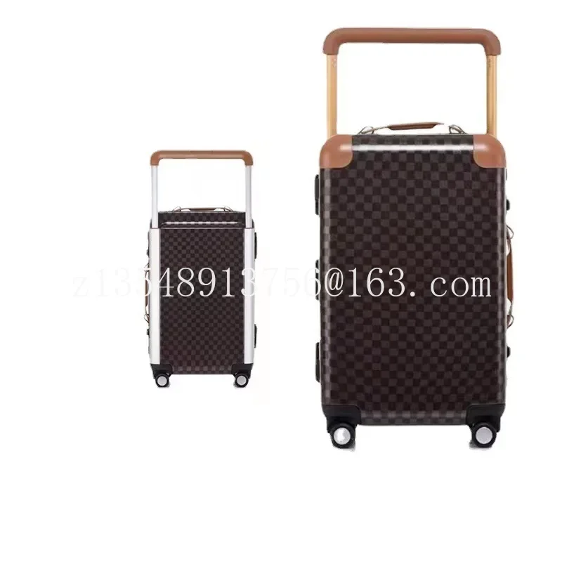 Thickened aluminum frame luggage, large capacity business boarding suitcase, TSA password box, 20 inch travel wide trolley box