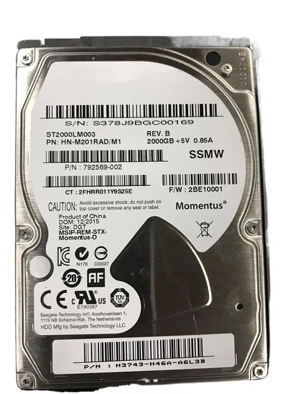 Originale 100% Authentique M9T St2000Lm003 2Tb 5400 32Mb 2.5 Pollici