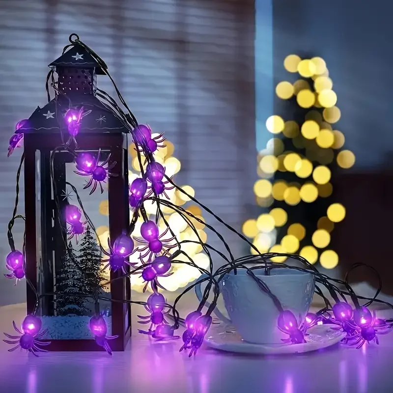 Halloween Yard Spider String Lights by Rayvia