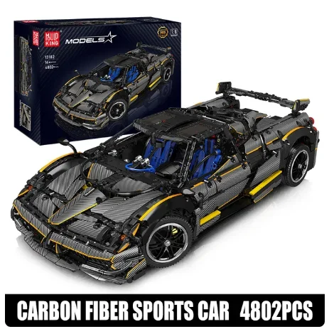 

NEW IN STOCK MOC Paganil Huayra Carbon Fiber Accessories Super Sport Car Model 1:8 Racing Technology Building Blocks Bricks Toys