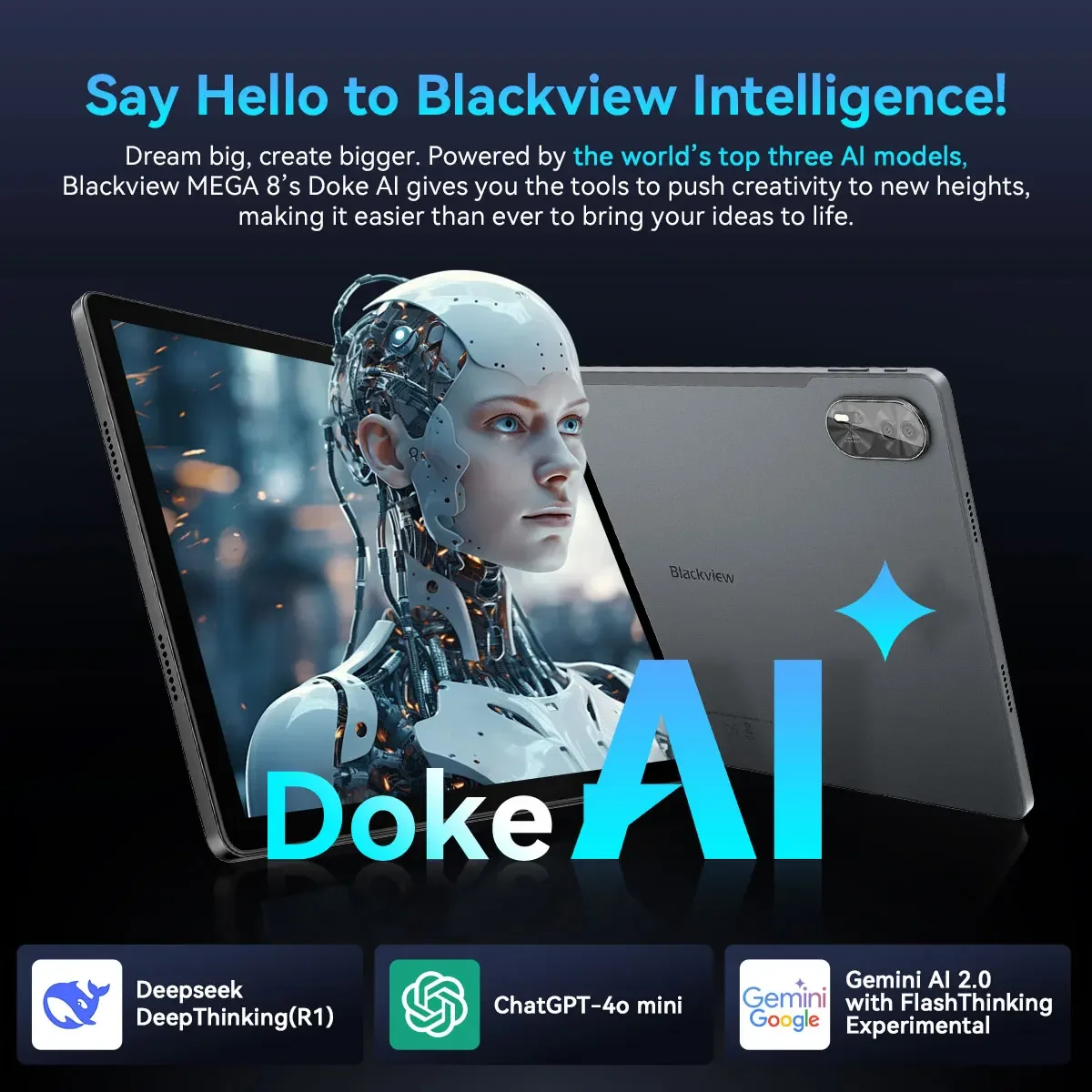 OSCAL Blackview MEGA 8 Tablet 11000mAh 13-inch FHD+ Display Unisoc T620, 12GB+24GB RAM 512GB ROM, 50MP Android 15, 4G Tablets PC