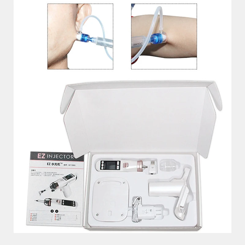 EZ Meso Gun Derma Microneedle Pen Korea Negative Pressure Hydrating Skin Tighten 5pin 9pin Needle