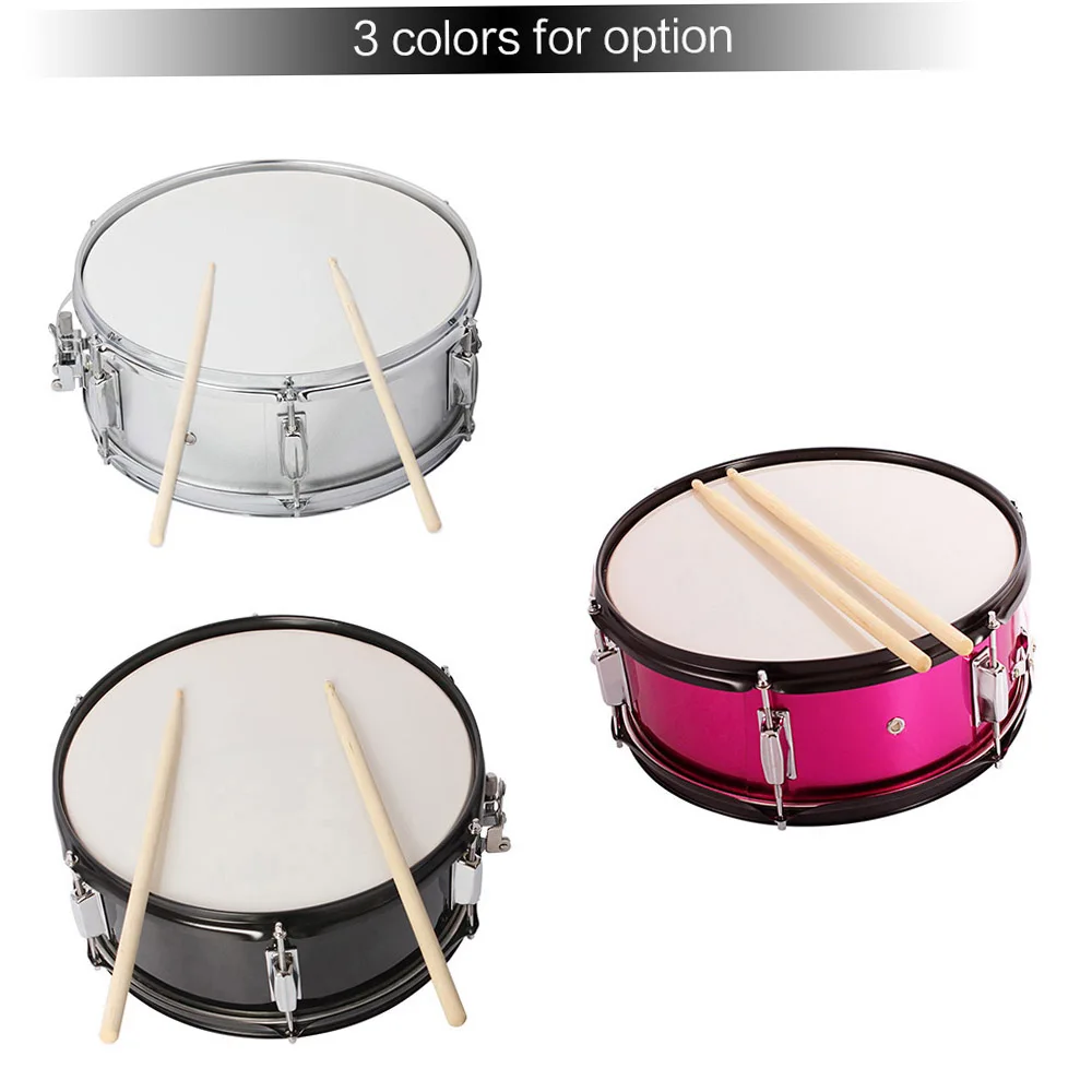 Snare Drum Head 14 Inch with Drumstick Drum Key Strap for Student Band portable drum pad virtual drum kit