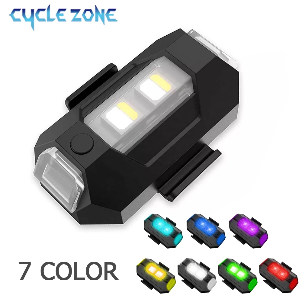 

7 Color Bicycle Flashing Taillight Motorcycle Bike Drones Aircraft Light Model Remote Control Car Warning Lamp Harley Rear Light