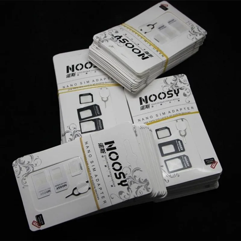 Kit De 6 Sets Adaptadores SIM 4 En 1 Con Pin De Expulsión - Compatible Con Nano, Micro Y SIM Estándar Para Apple/Android