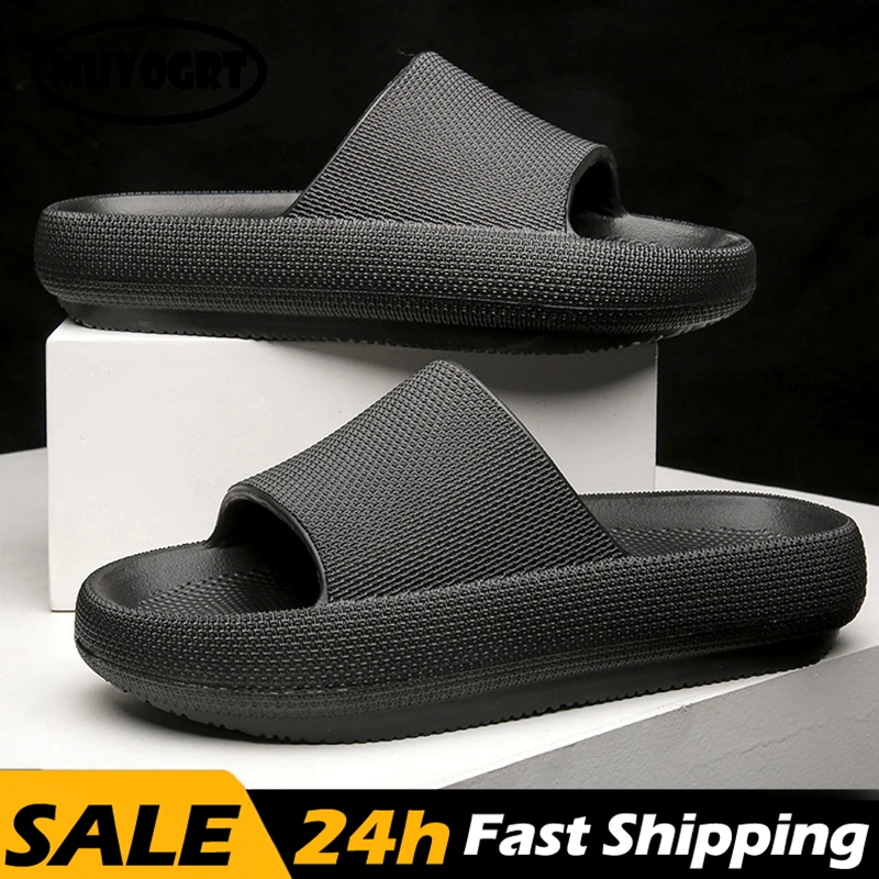  Cloud Slippers For Men Flip Flops Beach Sandals Bathroom Non-Slip Slides Men Women Slippers Indoor House Shoes Male Slipper 