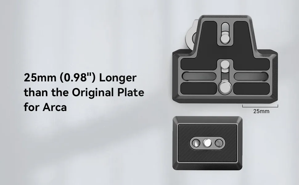 Extended Arca-Type Quick Release Plate, for DJI RS 2/RSC 2/ RS 3 / RS 3 Pro / RS