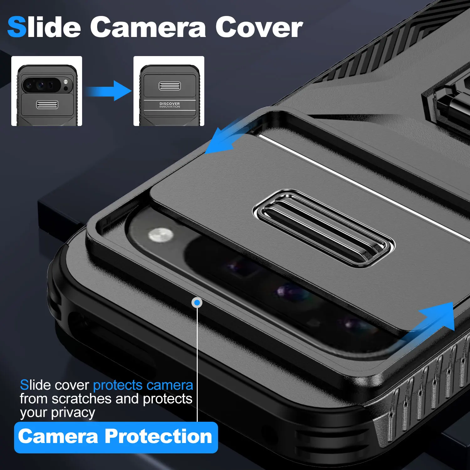 Military Grade Slide Camera Lens Cover Case