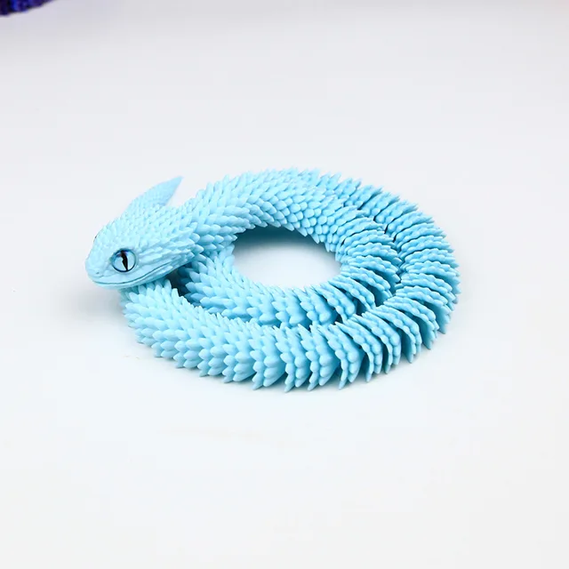 Articulated Snake Sculpture Decor Articulated Snake Figurine With Movable Joints 3d Printed Model For Home For Bookshelf 4