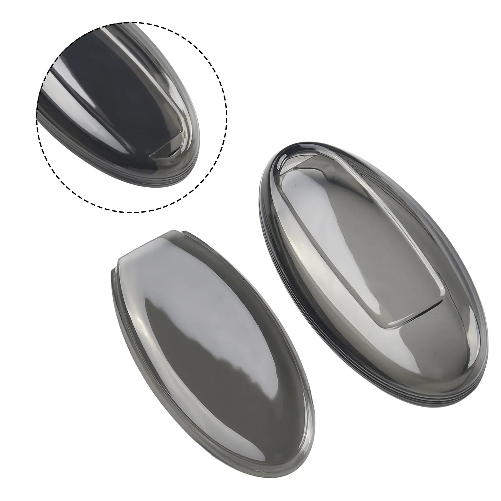 

TPU Transparent Car Key Case Cover Holder Fob For Nissan For Infiniti Black Transparent Key Fob Case Cover Holder Key Case Cover