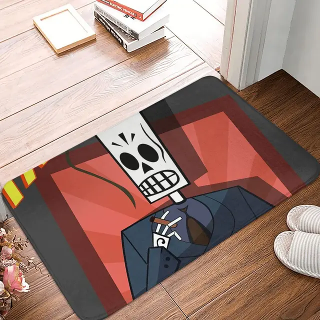 Grim Fandango Game Hálószoba Mat Füsté Deaprat Nappali Szőnyeg Bejárat Ajtó Otthoni Dekoráció