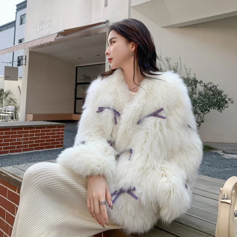 Women's Short Winter Fur Environmental Protection Artificial Fur Thickened Coat Fur Coat