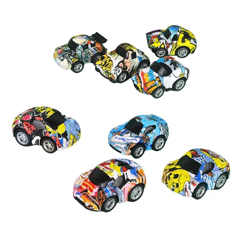 

Mini Cars 8 Pieces Graffiti Cars Toys Friction Powered Push And Go Vehicle Gift For Boys And Girls Christmas Birthday Party