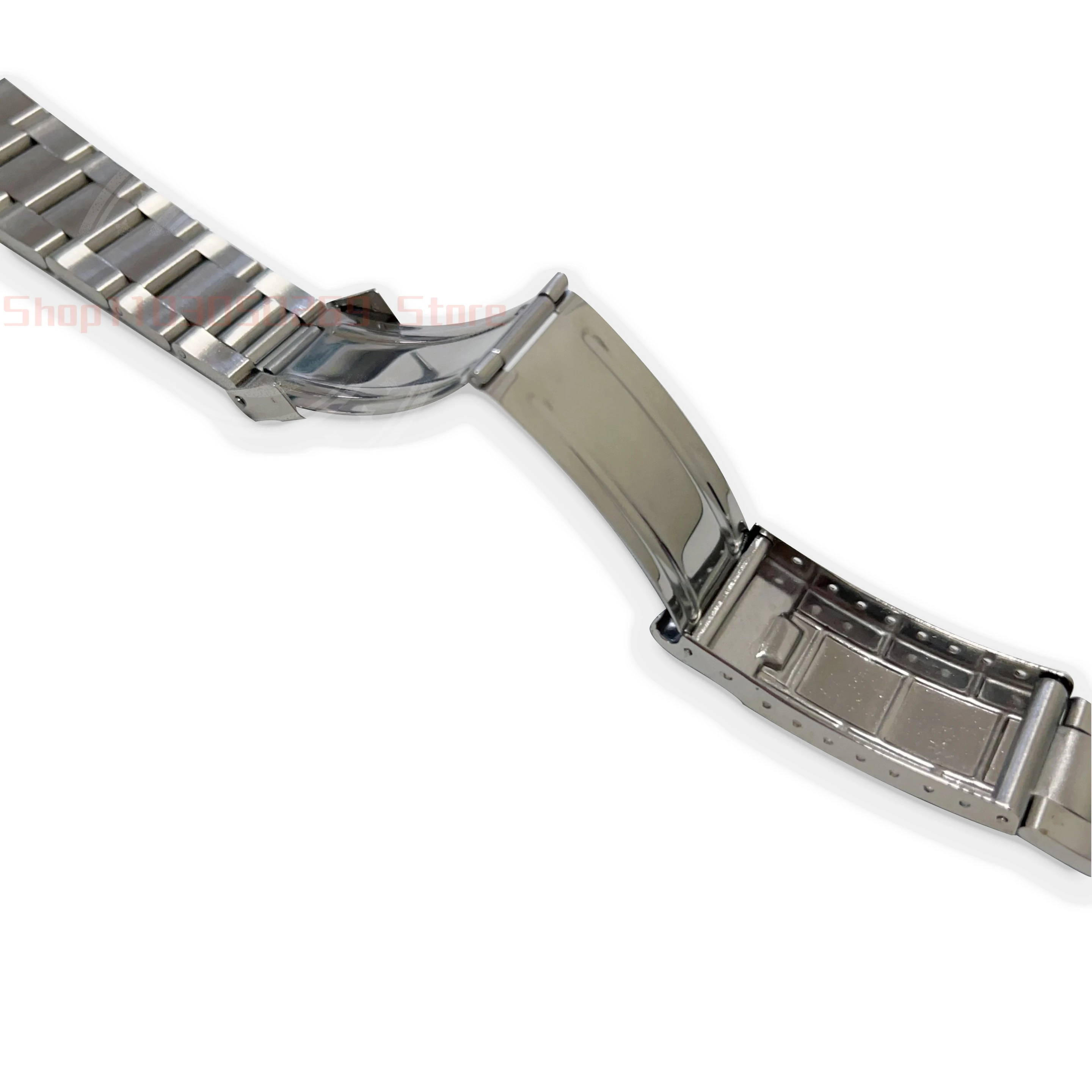 20mm 316L Stainlee Steel Vintage Grid Buckle Curved End Oyster  Watch Band Strap Fit for ROX 116719 16570 16610 93150