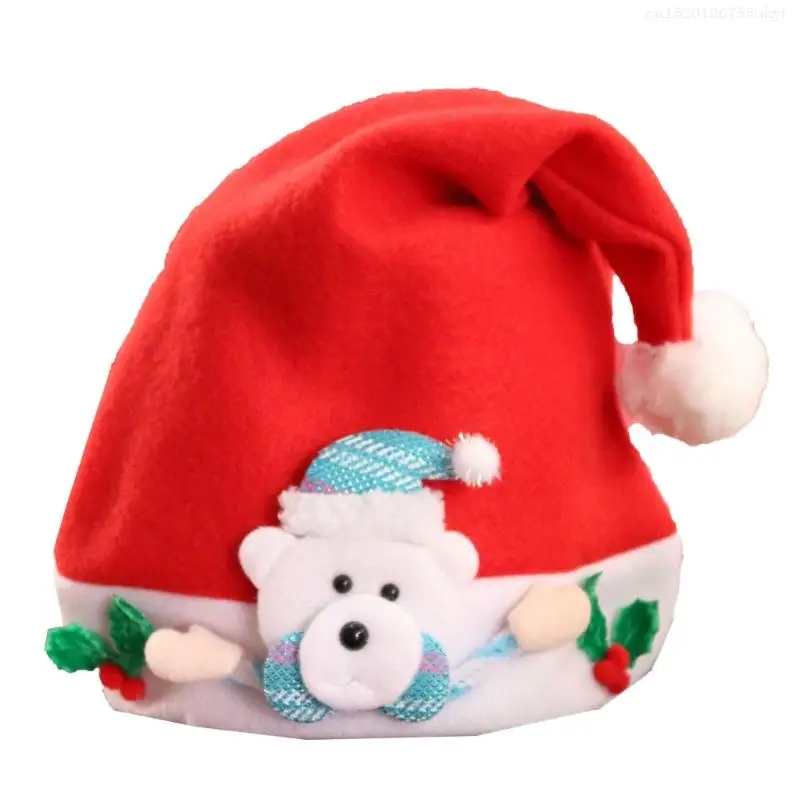 Lovely Christmas Pattern Hats Children Teen Adult Hats Stage Performances for Family Gatherings and Winter Fashion