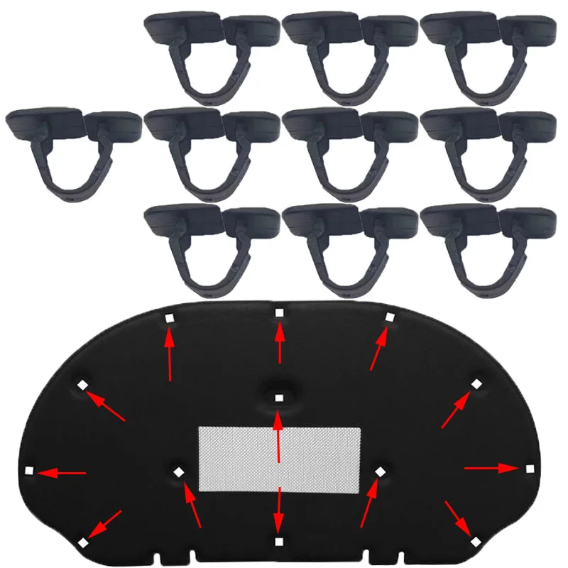 Clip In Cotone Isolante Vano Motore Auto Per Vw Amarok 2010-2015 Vw Amarok 2010-2015 Caddy 1995-2004 Eos 2006-2015