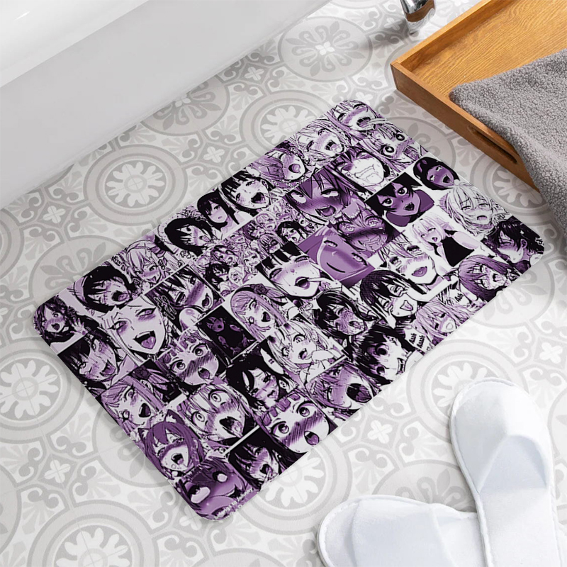 Bedside Rug Fluffy Carpet A-Ahegao Hentai Living Room Rugs Foot Carpets Entrance Doormat Floor Mats Non-slip Mat Home Kitchen