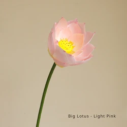 Artificial Lotus Arrangement with Lotus Leaves and Pods - Chinese Zen Home Decor & Landscaping Silk Flowers, 85cm (Big Lotus Light Pink)
