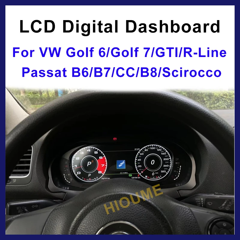 Digital Dashboard Panel Virtual Instrument Cluster CockPit LCD