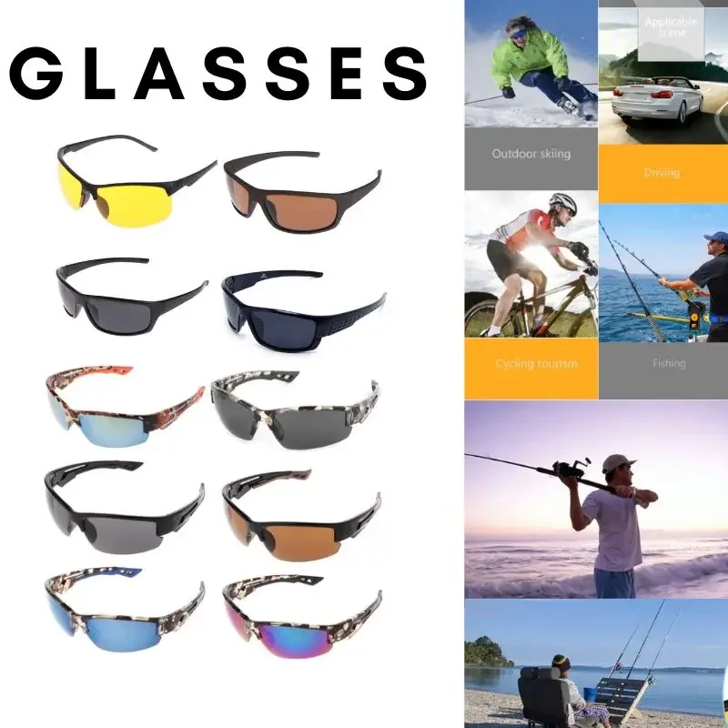 Anti Glasses For Driving Fishing Cycling Outdoor Sunglasses Unisex UV400 Yellow Lens Sports Goggle