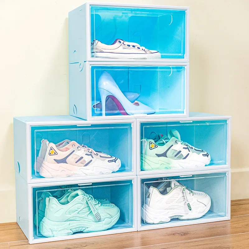 Sneaker Storage Box Stackable Combined Shoes Box Folding Plastic
