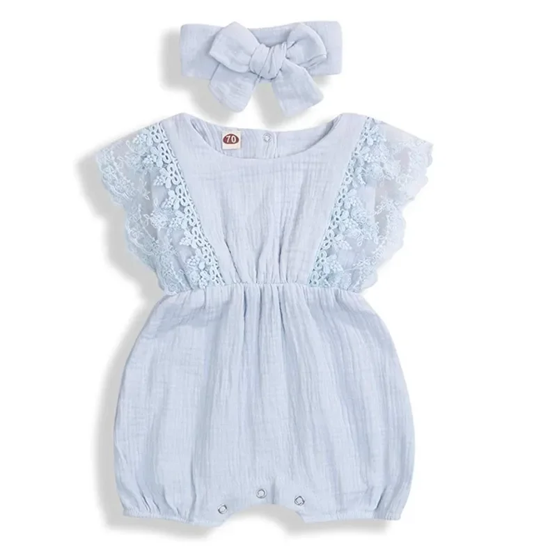 Three-Point Clothes for One-Hundred-Day Baby Girls Cotton Yarn A- Class Photography Outfits Princess Style Summer Clothing