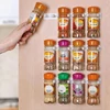 4 Pcs Kitchen Spice Jar Rack Wall-Mounted Adhesive Seasoning Bottles Holder Cabinet Door Hooks Spice Bottle Hanging Clip-A97Q 4