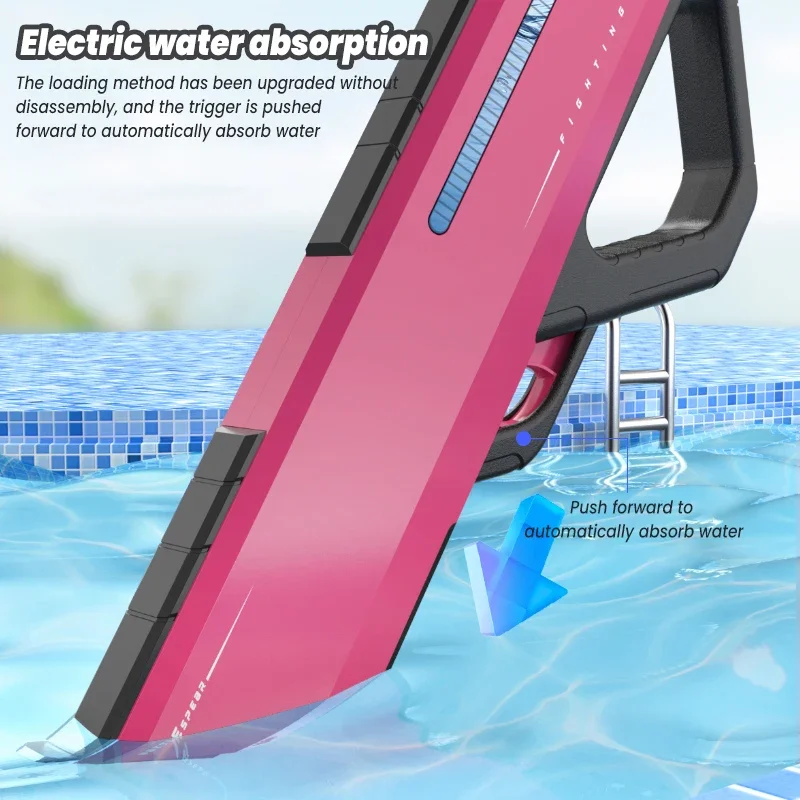 New Electric Water Gun Toy Fully Automatic Water Absorbing Powerful Spray Water Blaster Summer Outdoor Toys Children's gift 4