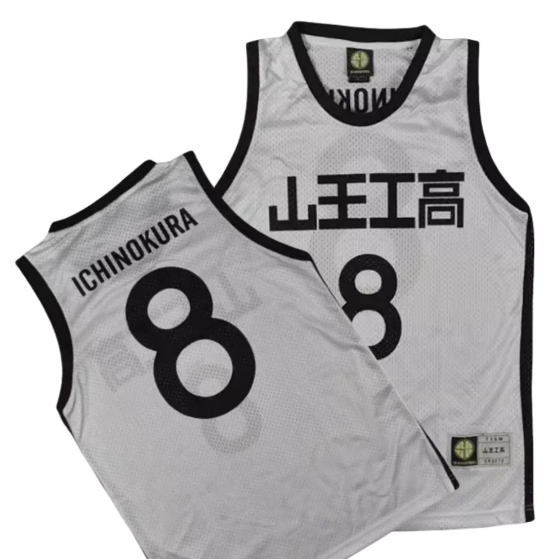 Anime Akita SANNOH #8 Ichinokura Satoshi Basketball Jersey Breathable Sleeveless Tops Quick Drying Sports Shirt Male