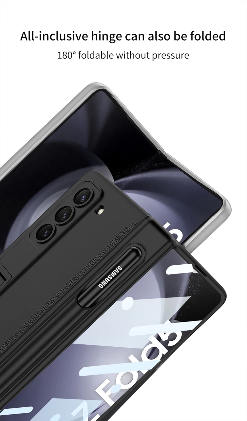 Magnetische Halterung Stift Halter Telefon Fall Für Samsung Galaxy Z Fold 5 5G Fall Kamera Bildschirm Schutz Abdeckung Stoßfest_voghion.com