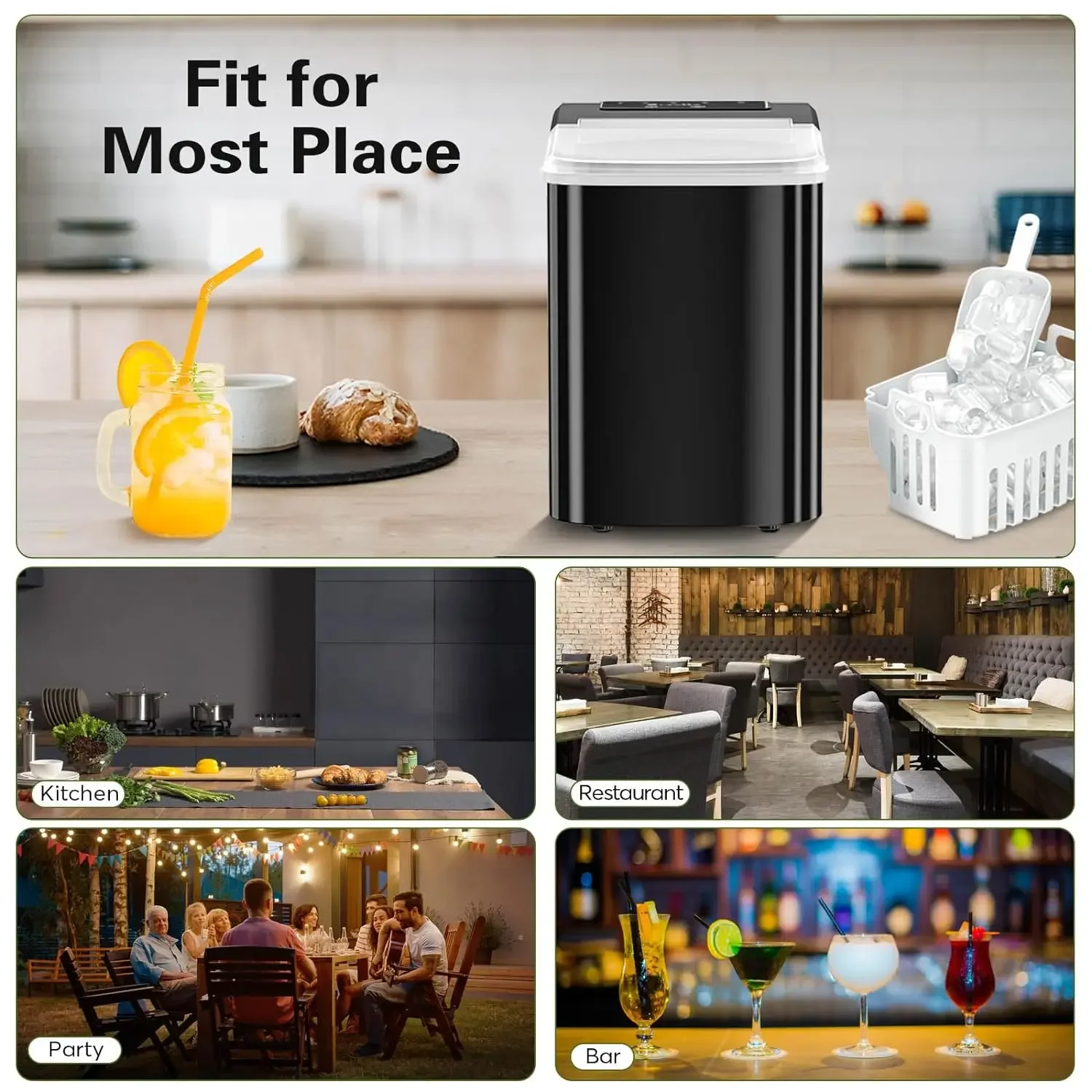 YYHC- NEW Ice Maker Ice Making Machine for Home Use with Factory Price Portable Countertop Maker Machine
