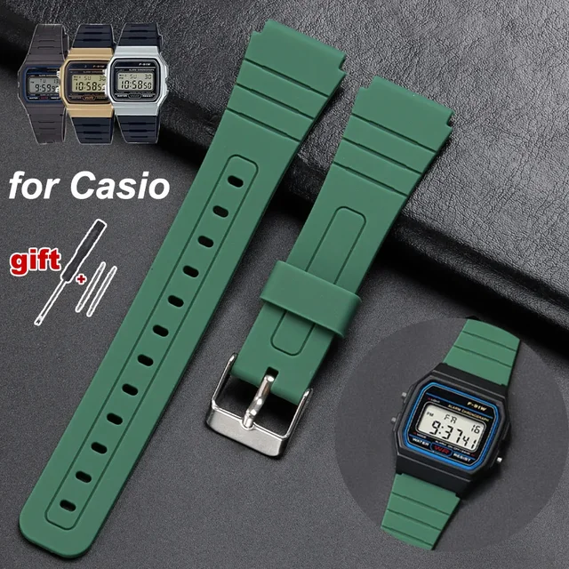 Pour Casio F91W W800H SGW400 F-91W F84 F105/108 A158/168 AE1200 Bracelet de montre en Silicone bande étanche remplacer les bracelets de poignet 1