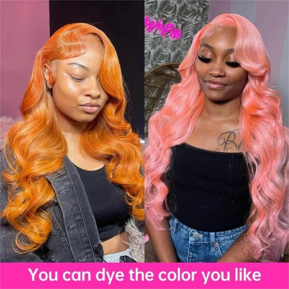 Body Wave Human Hair Wigs Blonde 613 Hd Lace Frontal Wig Colored Brazilian 13X6 Lace Front Wig For Women 250 Density 30 38 Inch