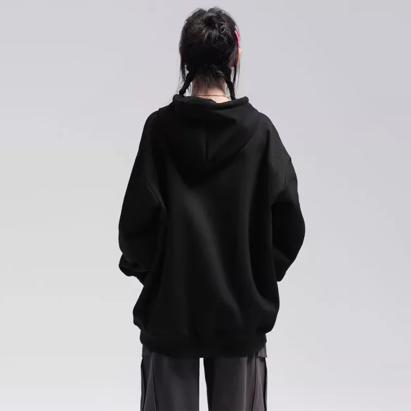 Sudadera con capucha mujer bordado estrella estilo retro americano_voghion.com