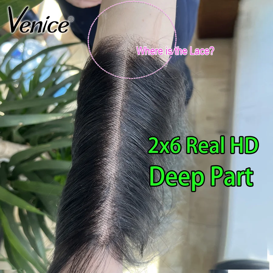 Venice Deep Part 2x6 HD Lace Closure Straight Virgin Human Hair Frontal