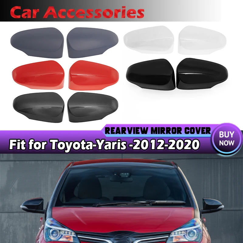 Couvercle Rétroviseur Extérieur Pour Toyota Yaris 2012-2019 - Coque Droite Rouge, Plastique ABS