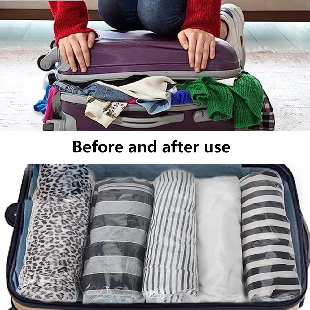 1/6/8PCS Vacuum Storage Bags Travel Suitcase Organizer Vacuum Bags for  Clothes Bedding Pillows Blankets Compression Packing Bag - AliExpress