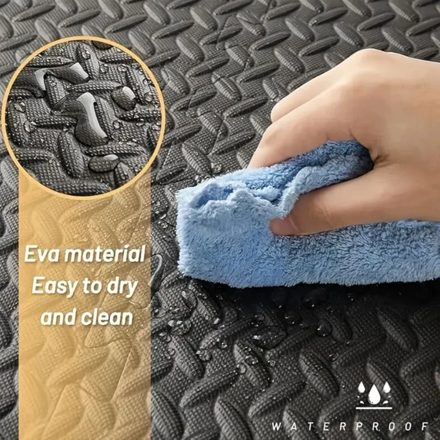 16 Piece Fitness Yoga Mat Soft EVA Foam Puzzle Mat Non Slip Interlocking Gym Mat Protective Mat for Fitness Equipment 3