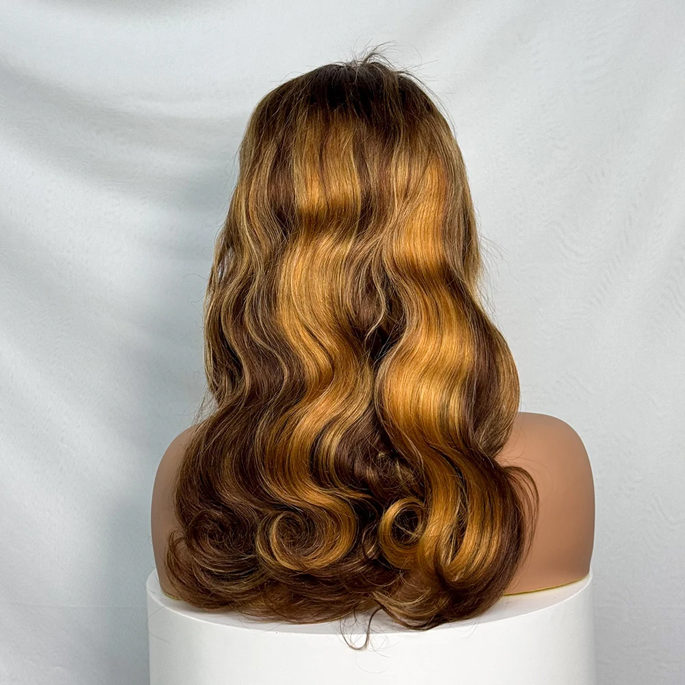 230% Density 12A Hair 20 Inches Body Wave Big Wavy Curly Human Hair Wig 13x4 Transparent Lace Front Human Hair Wig