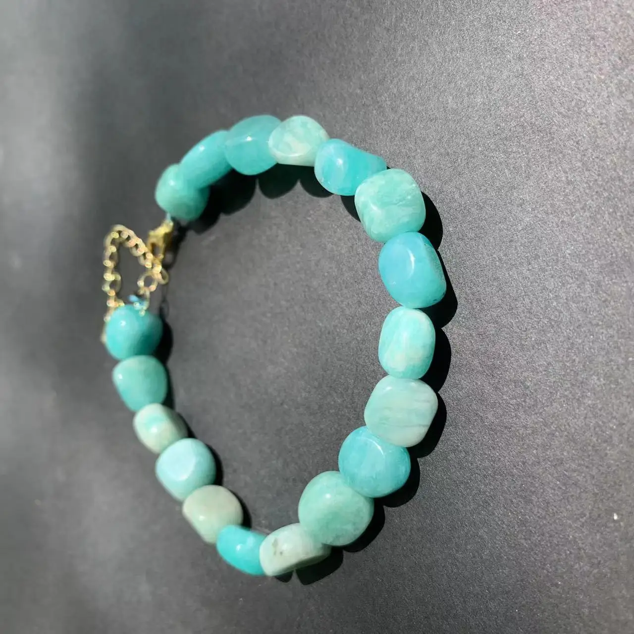 Natural Amazonite Bracelet Blue Stone Irregular Jewelry Wholesale Design Handmade GEM Beads Healing Women Jewelry Gifts