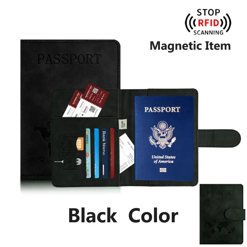 Passport Holder for Travel Essentials Passport Wallet Cover Case for thumbnail 4