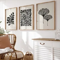 Minimalist Boho Matisse Style Botanical Leaves Art Poster Canvas Painting Wall Prints Picture for Living Room Home Decor Cuadros 3