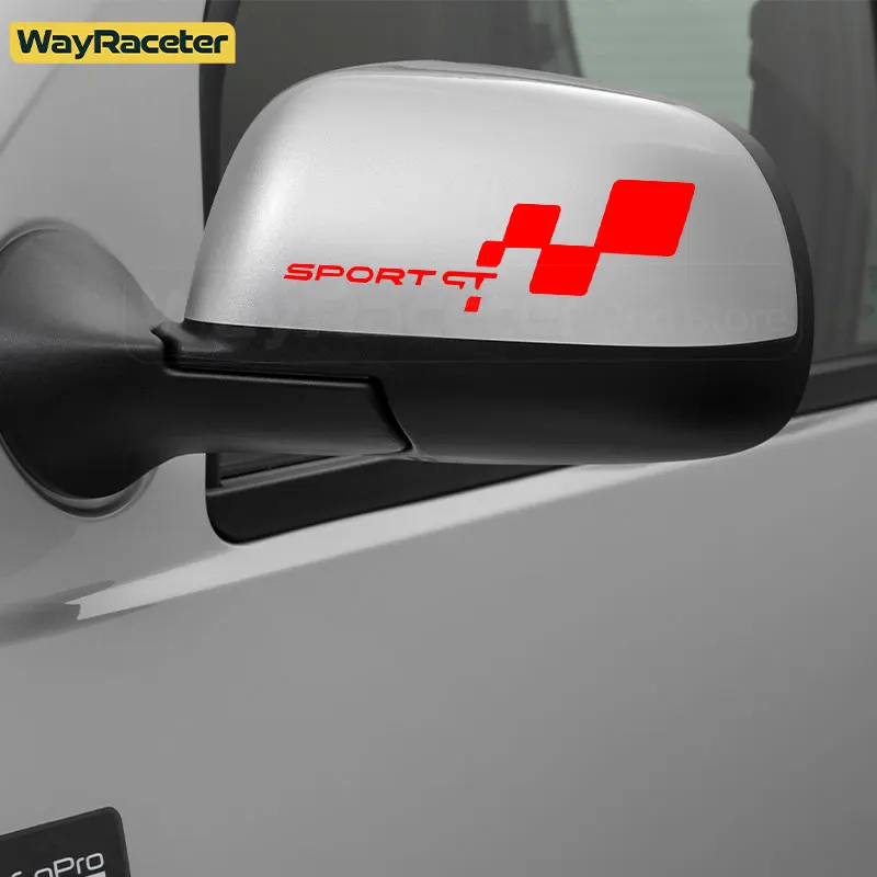 3S Motorline - 2 Adesivi In Vinile Bianco Per Specchietti Laterali Auto, Finitura Opaca, Fustellati, Facili Da Applicare - 6