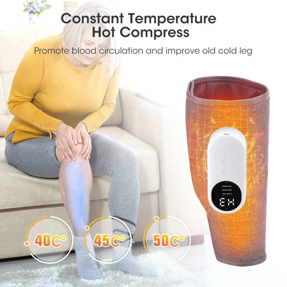 Electric Calf Massager Air Pressure Massage Hot Compress Relax Leg Muscles Slimming Leg Arm Massage Machine Kneading masajeador