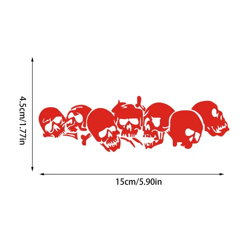 Halloween Reflective Car Stickers Motorcycle Skull Stickers Horror Auto Exterior Decoration Cool Decals for Car Motorcycle