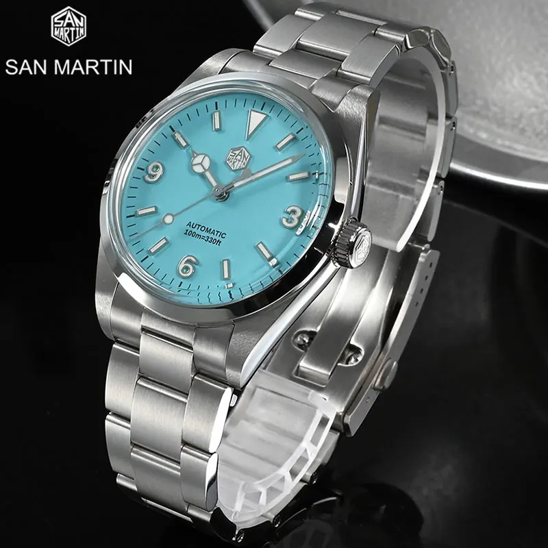 

San Martin 39mm Men's Watch ST2130 V3 Sports Luxury Watches For Men Automatic Mechanical Clock Sapphire Crystal 100M Waterproof