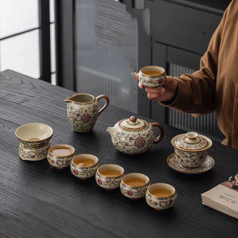 European Cute Tea Set Tableware Porcelain English Kung Fu Japanese Bowl Chinese Ceremony Tea Set Afternoon Juego De Te Teaware