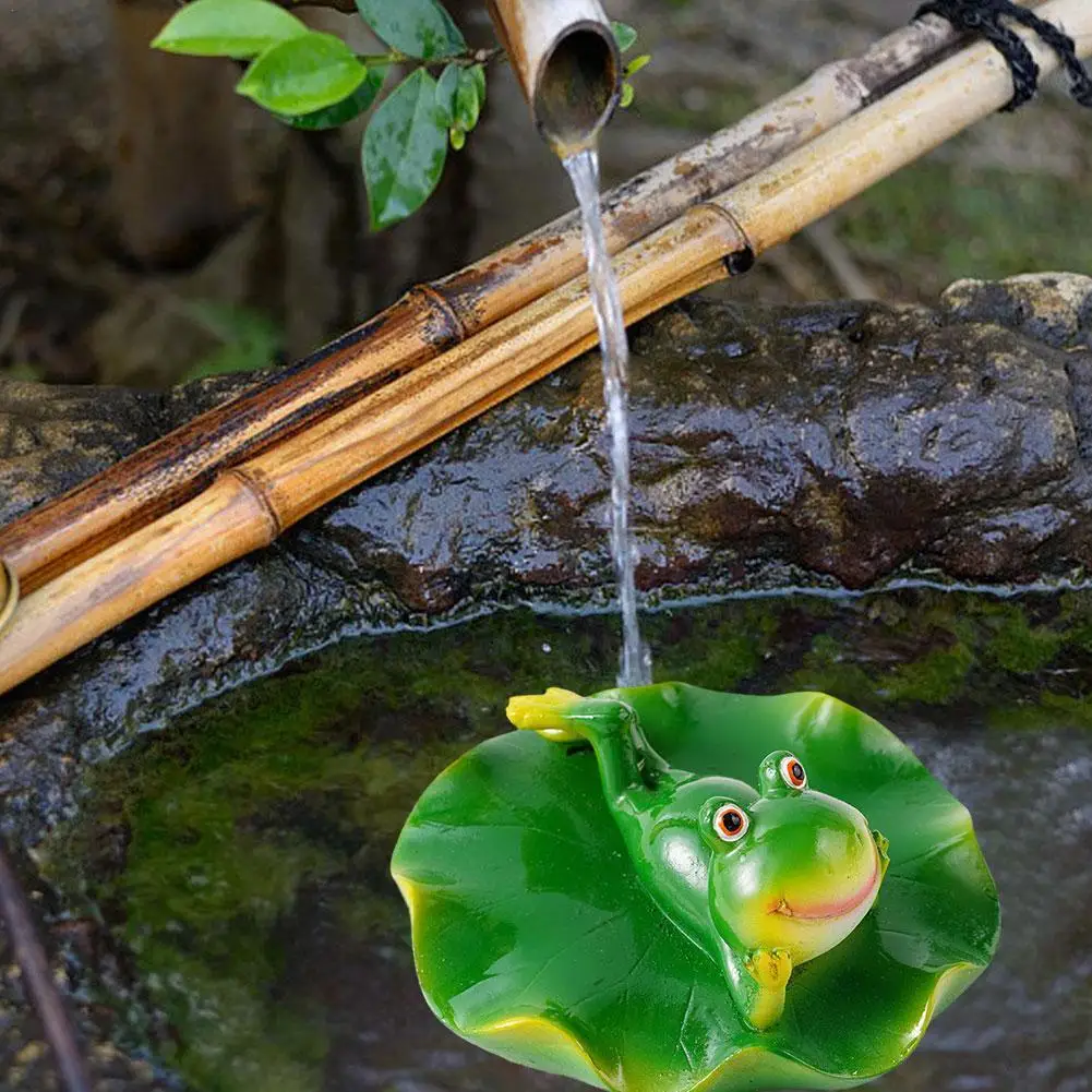 Resin Floating Frogs Statue Outdoor Garden Pond Decorative Cute Frog